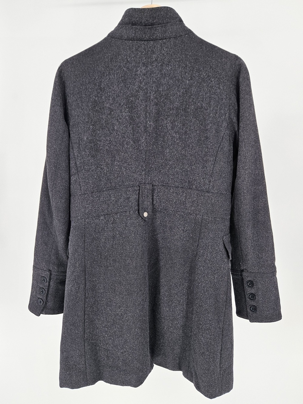 Roots Women's Grey Wool Blend Winter Coat Jacket Medium - Picture 10 of 13